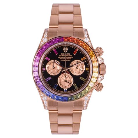 rose gold daytona rainbow|rolex rainbow daytona 116595.